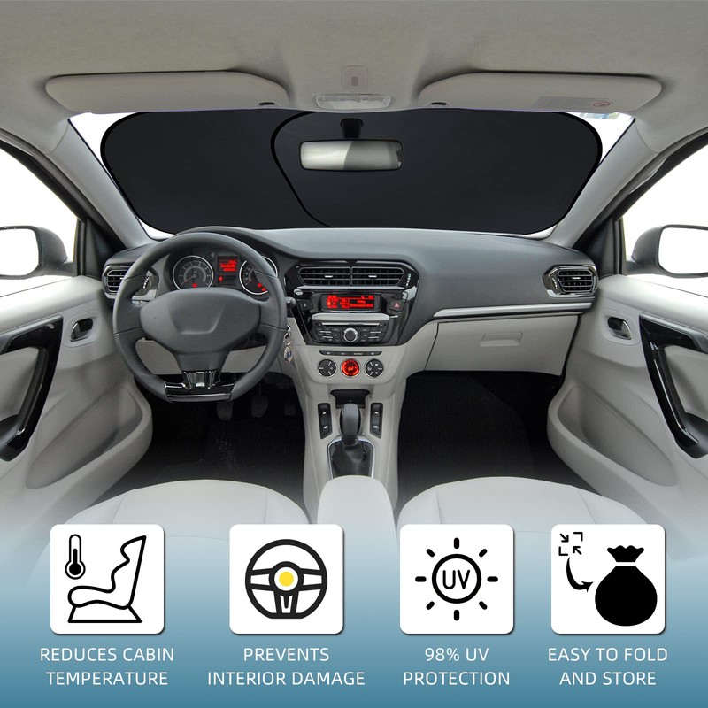 Tallew 7 Pieces Car Window Shade Set Include 4 Side