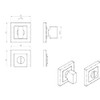 Thumbturn Lock and Release Handle - Concealed Fix Square Rose