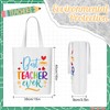 Locmeo 10 Pieces Teacher Appreciation Gift Teacher Tote Bags for