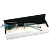 Thin Rectangle Rimless Readers with Anti-Reflective AR Coating (+1.00, Black)
