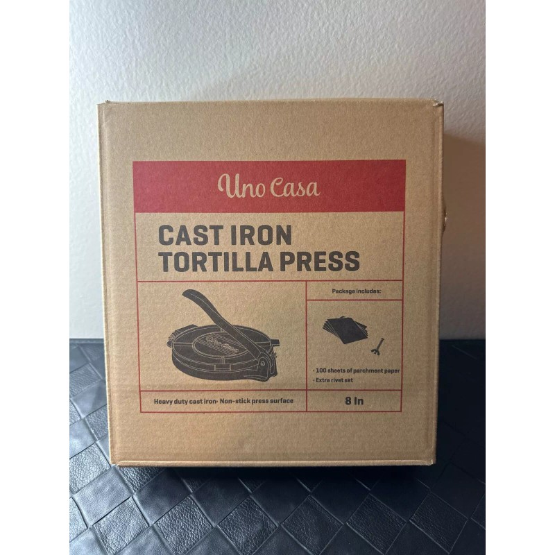 Uno Casa CAST IRON Tortilla Press - "Uno Casa" Non-Stick