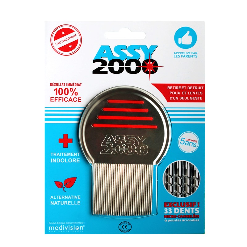 ASSY 2000 Peigne à Poux Métal (assorted colors )