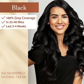 Msktasy Black Hair Dye Shampoo for Gray Hair, 3 in 1 Argan Oil Hair Color Shampoo for Women Men, Long-Lasting & Natural-Looking vibrant Color, Easy to Use, Champu Para Canas, Para el Cabello, 500 Ml