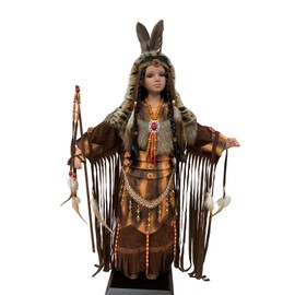 KINNEX COLLECTIONS SINCE 1997 28" Collectible Native American Indian Porcelain Doll ~ Whispering Dove ~ D28673