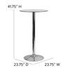 Flash Furniture 23.75'' Round Glass Table with 41.75''H Chrome Base