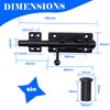 Barrel Bolt Latch, 6.3" Heavy Duty Gate Latch Slide Lock