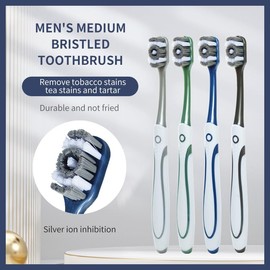 Vonmerie 4X One-Piece Toothbrushes Ultra Soft - Soft Toothbrushes for Toothpaste Care, BPA-Free (0.1mm) - Ergonomic Handle - Toothbrushes Pack of 4 - Colour Sorted