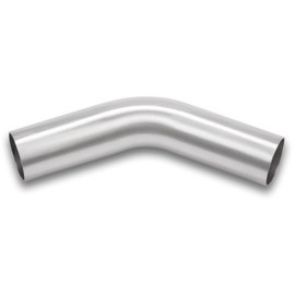 Podavelle 45 Degree Elbow 2 Inch 51mm OD Aluminum Intercooler Pipe Piping Air Intake Tube, 1.5D Radius, Brushed Finish
