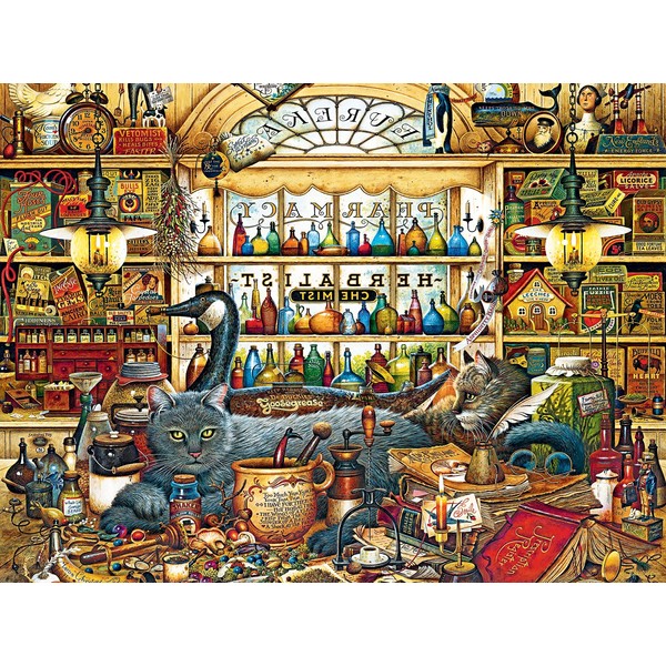 Buffalo Games - The Cats of Charles Wyoscki - Elmer and Loretta - 750 Piece Jigsaw Puzzle