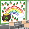 FYSUIMU 120Pcs St. Patrick's Day Shamrock Bulletin Board Decoration Set