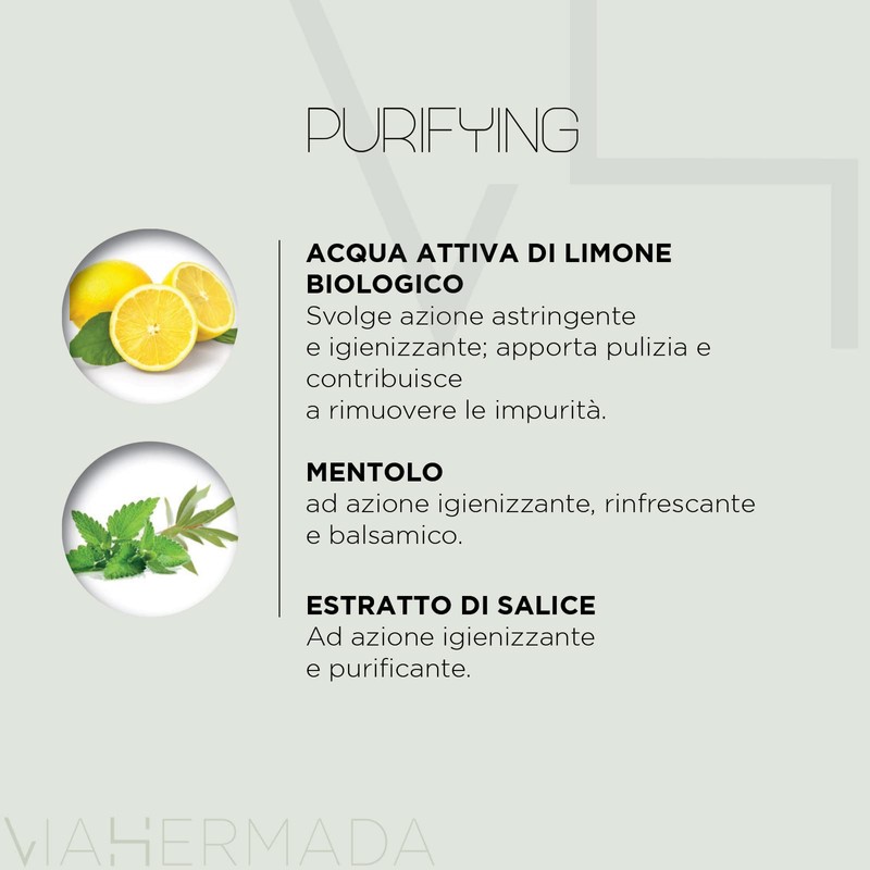 VIAHERMADA Purifyng Shampoo 250 ml - Cleansing Shampoo for Oily