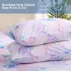 JSD Purple Hydrangea Floral Sheet Set Queen Size, 4 Piece