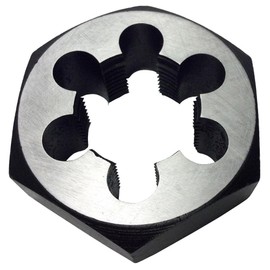 Drill America 1-1/8"-8 Carbon Steel Hex Rethreading Die, DWT Series