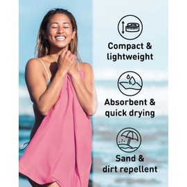 Fit-Flip Microfibre towel - compact, ultra lightweight & quick dry - perfect for gym, travel & beach - swimming towels for sports, camping & hiking (60x120cm rose + bag)