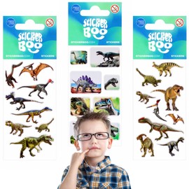 Set of Colourful Dinosaur Stickers for Children