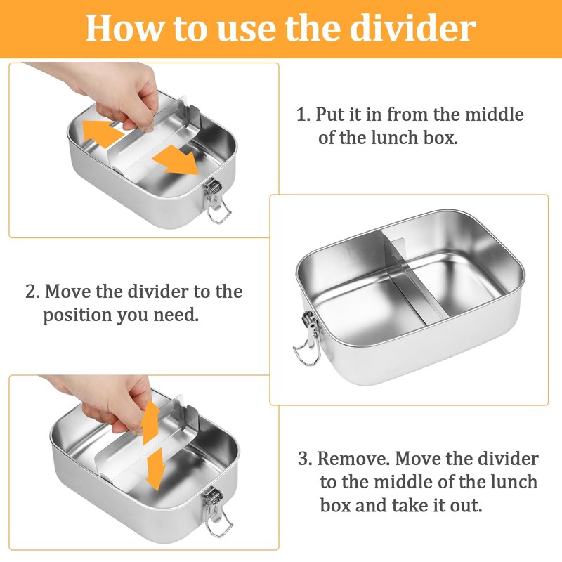 ROYUEXT Bento Boxes Stainless Steel Lunch Box(1500ml)