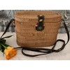 LaFiore24 stabile Rattan Korb Tasche Damen Bali Umhängetasche Schultertasche oval