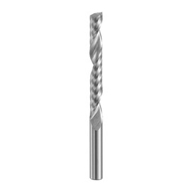 sourcing map Spiral Router Bit 1/8" Cut Dia 1/8" Shank Up Cut Solid Carbide 1 Flute CNC End Mill Milling Bits for Wood Plastic Soft Metal (1" Cut Length 1-1/2" Long)