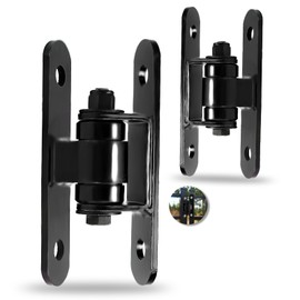 2 Pack Heavy Duty Outdoor Gate Hinges with Sealed Bearings, Bolt On Design for Large Heavy Driveway Gates Adjustable Yoke Pivot for Perfect Fit Supports Up to 1100 Lbs