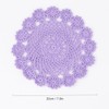 kilofly Crochet Cotton Lace Table Placemats Doilies Pack, 4pc, Purple,