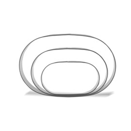 Keewah Pill Capsule Cookie Cutter Set - 4.7”,3.7”,2.9” - 3 Piece - Stainless Steel