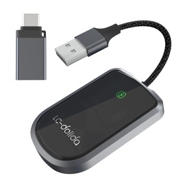 LC-dolida Wireless CarPlay Adapter for Apple - Convert Wired to Wireless Adapter Dongle Cars, Plug and Play for iOS 10+&Cars 2017 (Black)