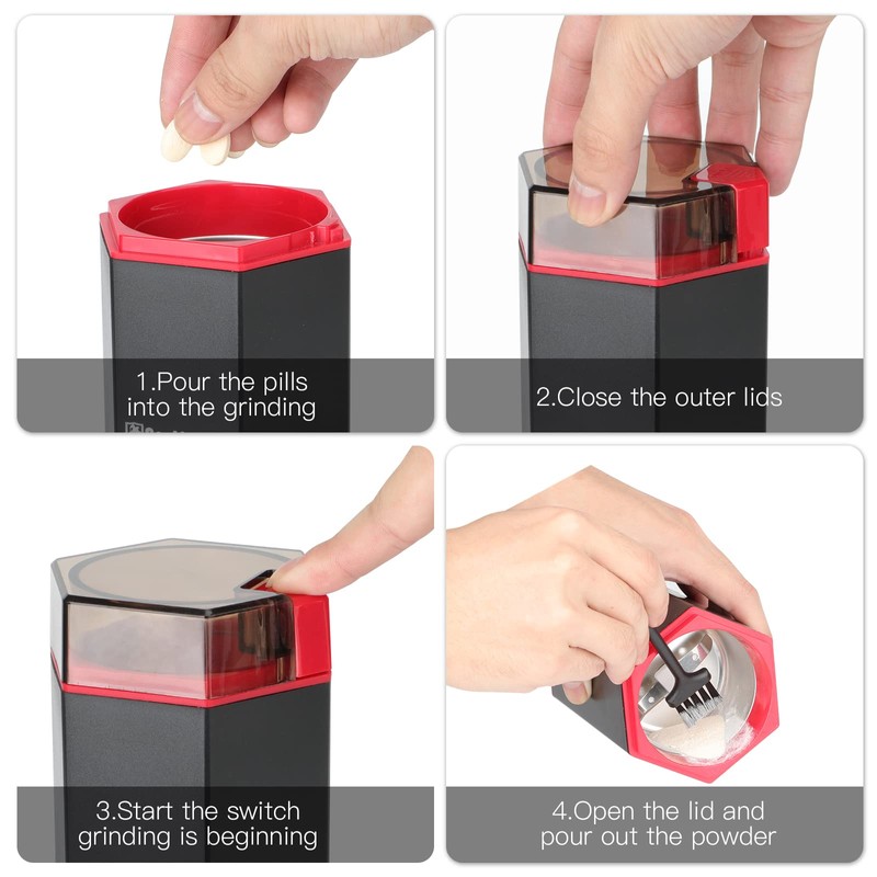 COOL KNIGHT Electric Pill Crusher, Suitable for Grind and Pulverize