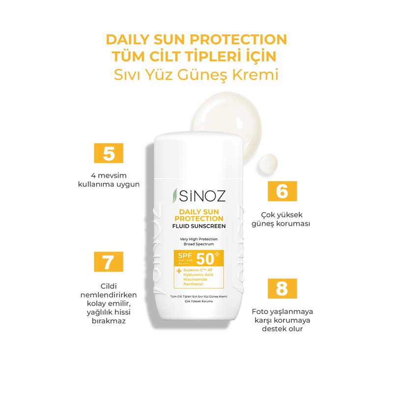 Sinoz Daily Sun Protect Fluid Sonnenschutzmittel SPF50+ / PA++++