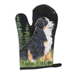 Caroline's Treasures SS8468OVMT Starry Night Bernese Mountain Dog Oven Mitt Heat Resistant Thick Oven Mitt for Hot Pans and Oven, Kitchen Mitt Protect Hands, Cooking Baking Glove