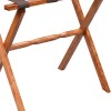Homeroots Hotel Light Walnut Folding Luggage Rack With Four Straps