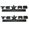 2 Count All Black 3D Texas Edition Emblem compatible with