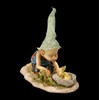 Pixie Leprechaun Figure with Chick | Gnome Dwarf Decoration