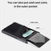 FDDU Men Women Aluminum Alloy Wallet Coin Pocket Magnetic Closure