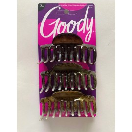 Goody Large Claw Clips ( 3 pieces ) Hair Jaw clip 82767 Women girls hair 3" Styl