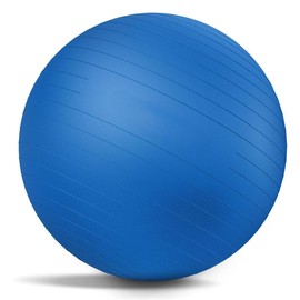 Yoga Ball Exercise Ball - Anti-Burst Stability Ball for Workouts, Physical Therapy, Balance Ball Chair, Home Gym Fitness - Color: Blue, Size: L(26ines/65cm/With Pump)