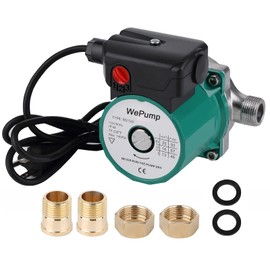 WEPUMP NPT 3/4'' Domestic Hot Water Circulation Pump 93W Recirculating Pump Stainless Steel 304 for Shower Head(RS15-6SG)