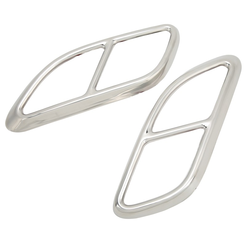 2PCS Quad Exhaust Tip Cover Tail Throat Decoration Replacement for