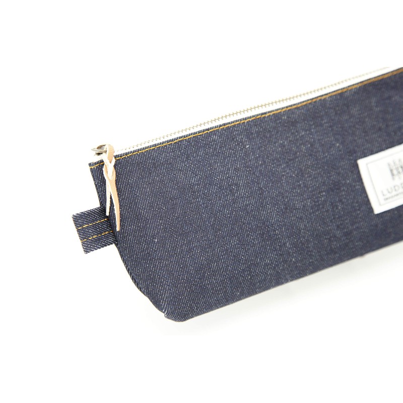 Luddite LDD-GPN-100 Gusset Pencil Case, Okayama Denim
