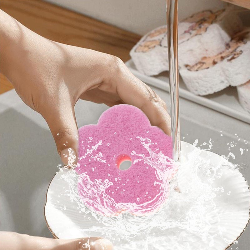 LEDMOMO Sponge Kitchen Scratch Resistant Antibacterial 10 Piece Dishwashing Foaming