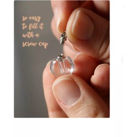 Fashion Jewelry GLASS HEART URN ASHES CREMATION MEMORIAL Pendant 925 Sterling Silver 20" Chain