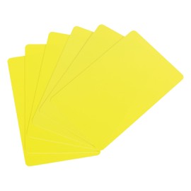 QUARKZMAN Pack of 10 Blank PVC Cards in Color, CR80 15 Mil Plastic Cards Blank ID Card Waterproof for ID Badge, Credit Cards, ID Badge, Printer, Yellow