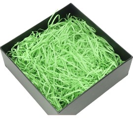 Raffia Paper Shreds Decorative Shiny Strands Shredded Crinkle Confetti for Easter DIY Gift Wrapping (Green)