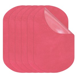 PATIKIL Iron-on Patches 11 x 18 cm, 6 Pack Oval Elbow Patches Knee Repair Patch Suede Fabric Appliques for Shirt Jeans Jacket Clothes Repair Decorating Kit, Dark Pink