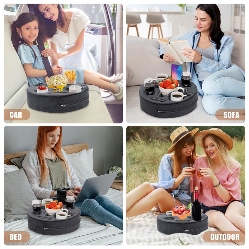 Couch Cup Holder-Sofa Cup Holder Pillow | Couch Caddy Buddy