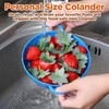 10 Pack 6-inch Mini Plastic Colander, BPA-Free Kitchen Dishwasher Safe