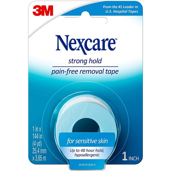 Nexcare Strong Yet Pain Free Tape, Tears Easily, For Sensitive Skin, 1 Roll