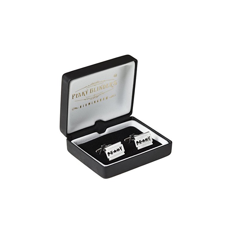 Peaky Blinders Cufflinks with Presentation Box Silver