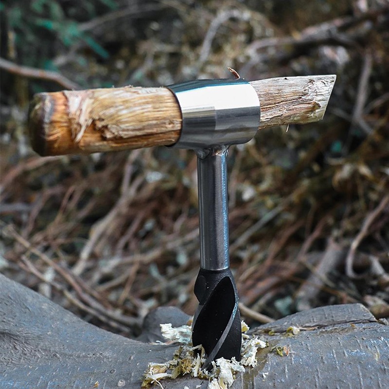 Hand Auger Drill Bit Carbon Steel Survival Settlers Tools Manual