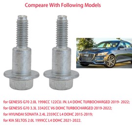 2PCS Engine Valve Cover Mounting Bolt, Valve Cover Screws for Hyundai for Kia 2.0 2.4 22451-2G600 224512G600