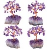 Mookaitedecor Amethyst Crystal Tree with electroplated colourful quartz base and